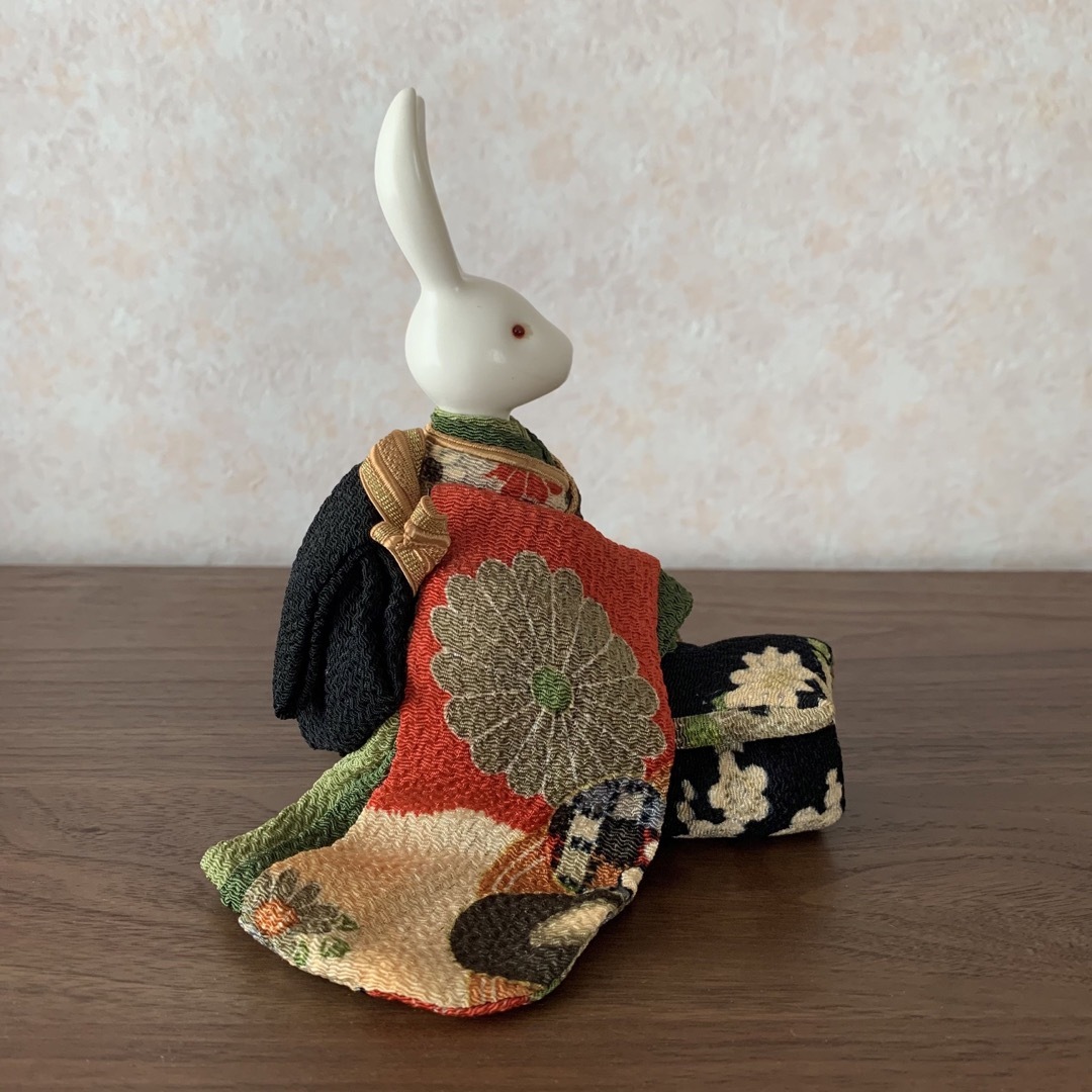 うさぎ ちりめん着物オルゴール人形 2個セットの通販 by れもん's shop うさぎ ちりめん着物オルゴール人形 2個セットの通販 by れもん's shop
