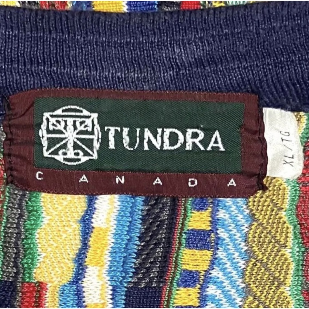 【希少】TUNDRA　ツンドラ　3Dニット　クレイジーパターン　個性的　90s メンズのトップス(ニット/セーター)の商品写真