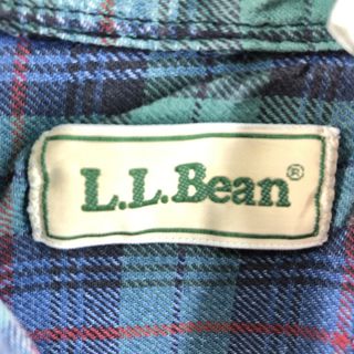 80年代 エルエルビーン L.L.Bean チェック柄 長袖 ボタンダウン フランネルシャツ USA製 メンズXXL ヴィンテージ /eaa367451