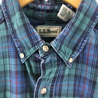 80年代 エルエルビーン L.L.Bean 半袖 ボタンダウン チェックシャツ USA製 メンズXL ヴィンテージ /eaa335797