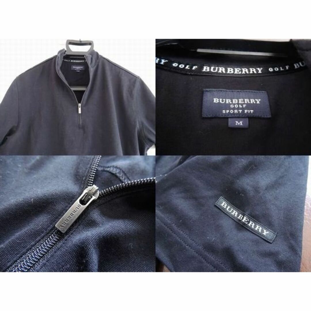 美品 バーバリー ゴルフ ◇ トップス Mサイズ メンズ ブラック 黒