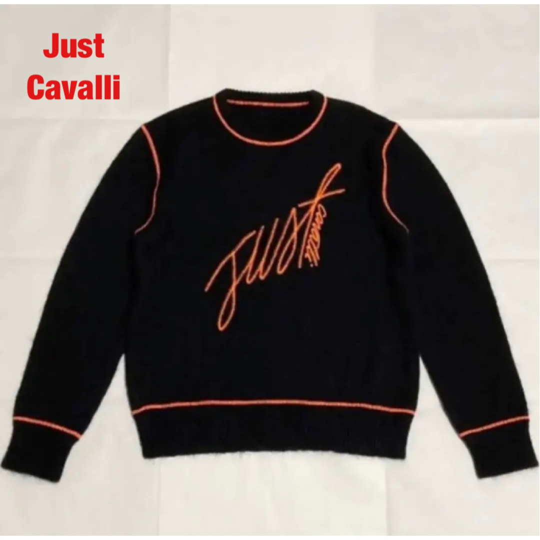 16700円 【希少】Just Cavalli ジャストカヴァリ モヘアニット ロゴ