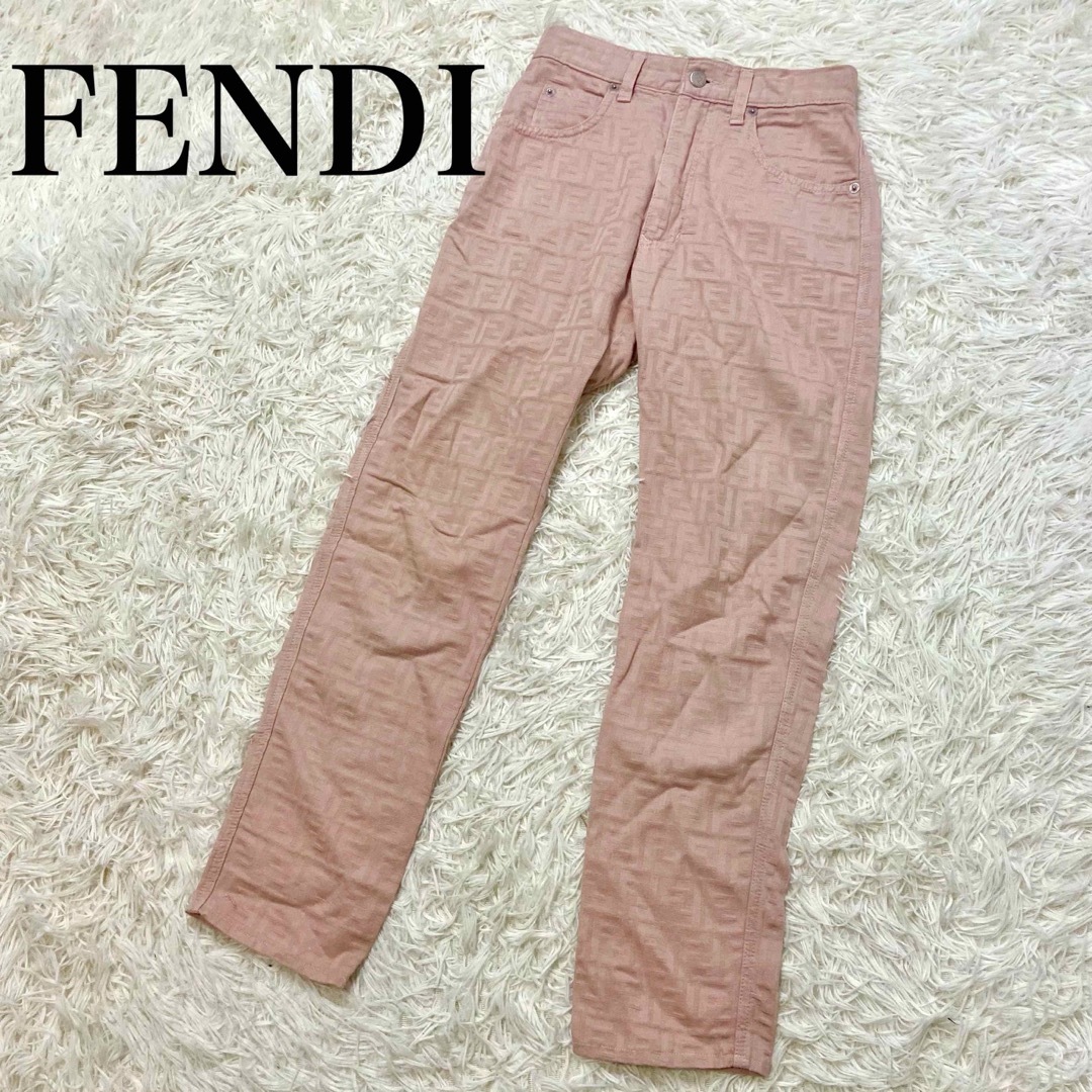 FENDI フェンディ デニム ピンク パンツ ロゴ | フリマアプリ ラクマ