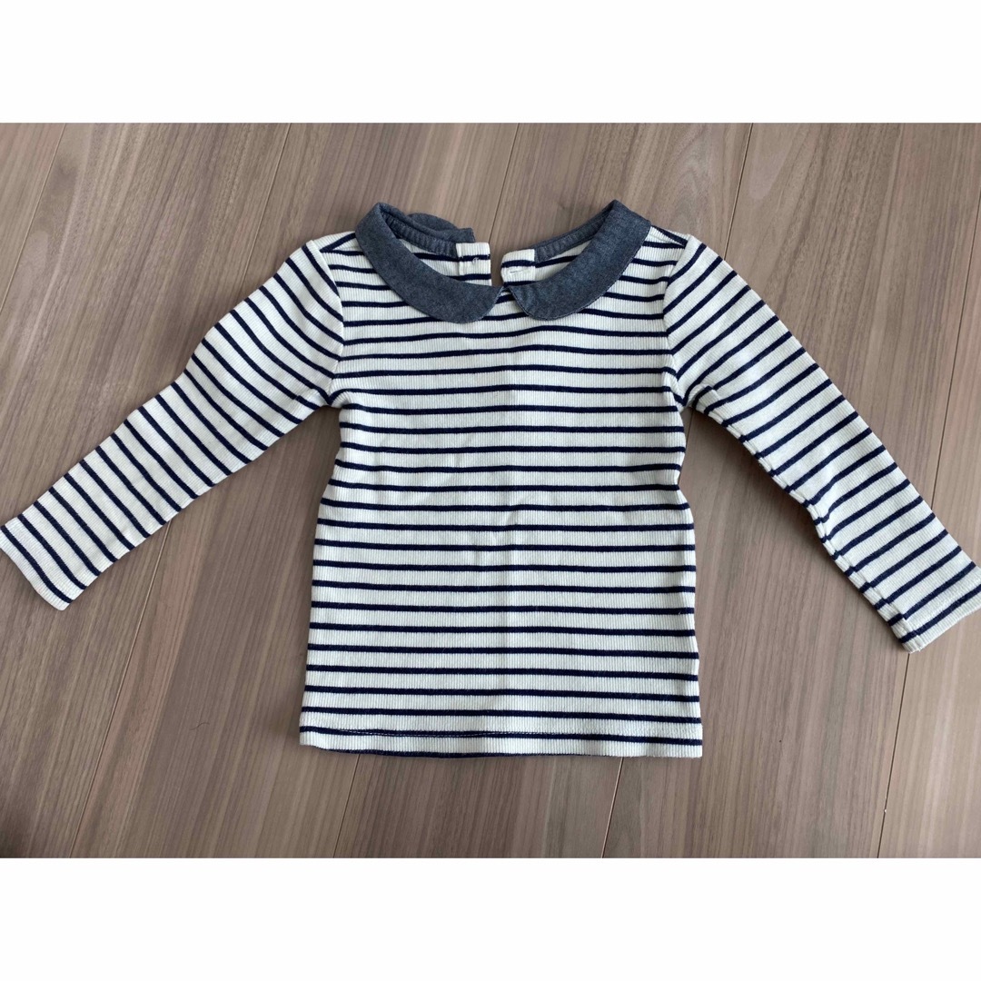 babyGAP(ベビーギャップ)のベビーガール　長袖ボーダ キッズ/ベビー/マタニティのキッズ服女の子用(90cm~)(Tシャツ/カットソー)の商品写真