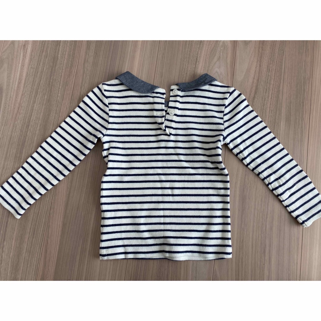 babyGAP(ベビーギャップ)のベビーガール　長袖ボーダ キッズ/ベビー/マタニティのキッズ服女の子用(90cm~)(Tシャツ/カットソー)の商品写真