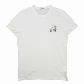 モンクレール(MONCLER)の18ss モンクレール デカロゴ ワッペン Tシャツ 半袖 クルーネック S 白(Tシャツ/カットソー(半袖/袖なし))