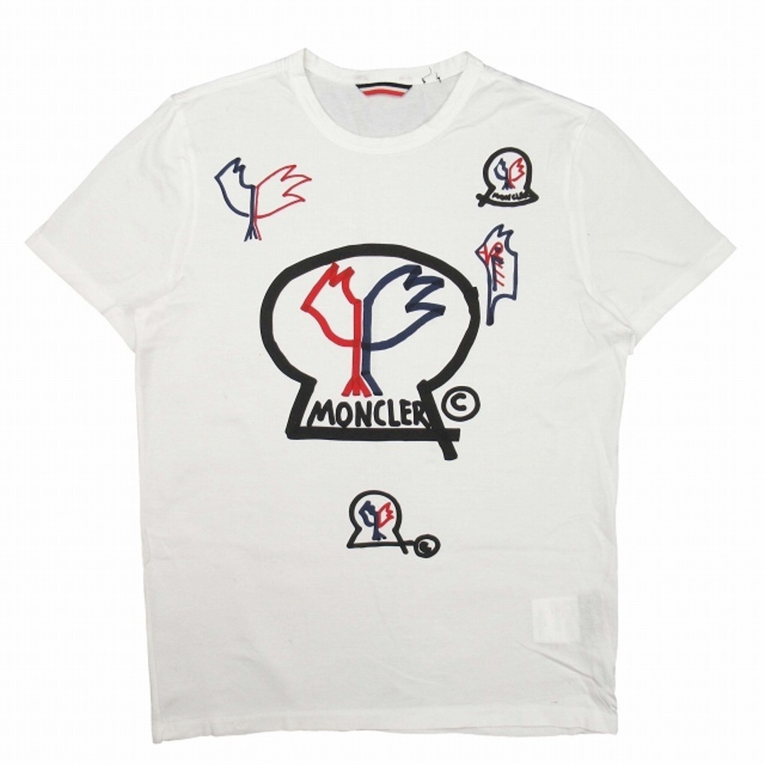 MONCLER(モンクレール)の18aw モンクレール デカロゴ プリント Tシャツ クルーネック 半袖 S 白 メンズのトップス(Tシャツ/カットソー(半袖/袖なし))の商品写真