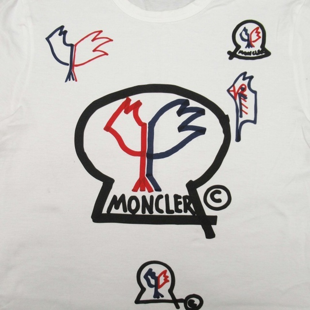 MONCLER(モンクレール)の18aw モンクレール デカロゴ プリント Tシャツ クルーネック 半袖 S 白 メンズのトップス(Tシャツ/カットソー(半袖/袖なし))の商品写真