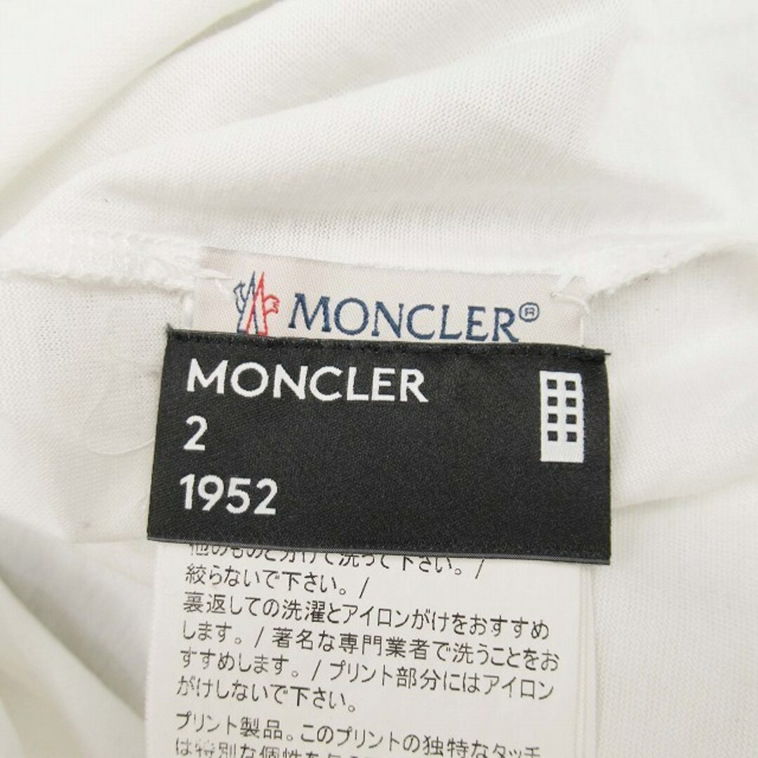 MONCLER(モンクレール)の18aw モンクレール デカロゴ プリント Tシャツ クルーネック 半袖 S 白 メンズのトップス(Tシャツ/カットソー(半袖/袖なし))の商品写真