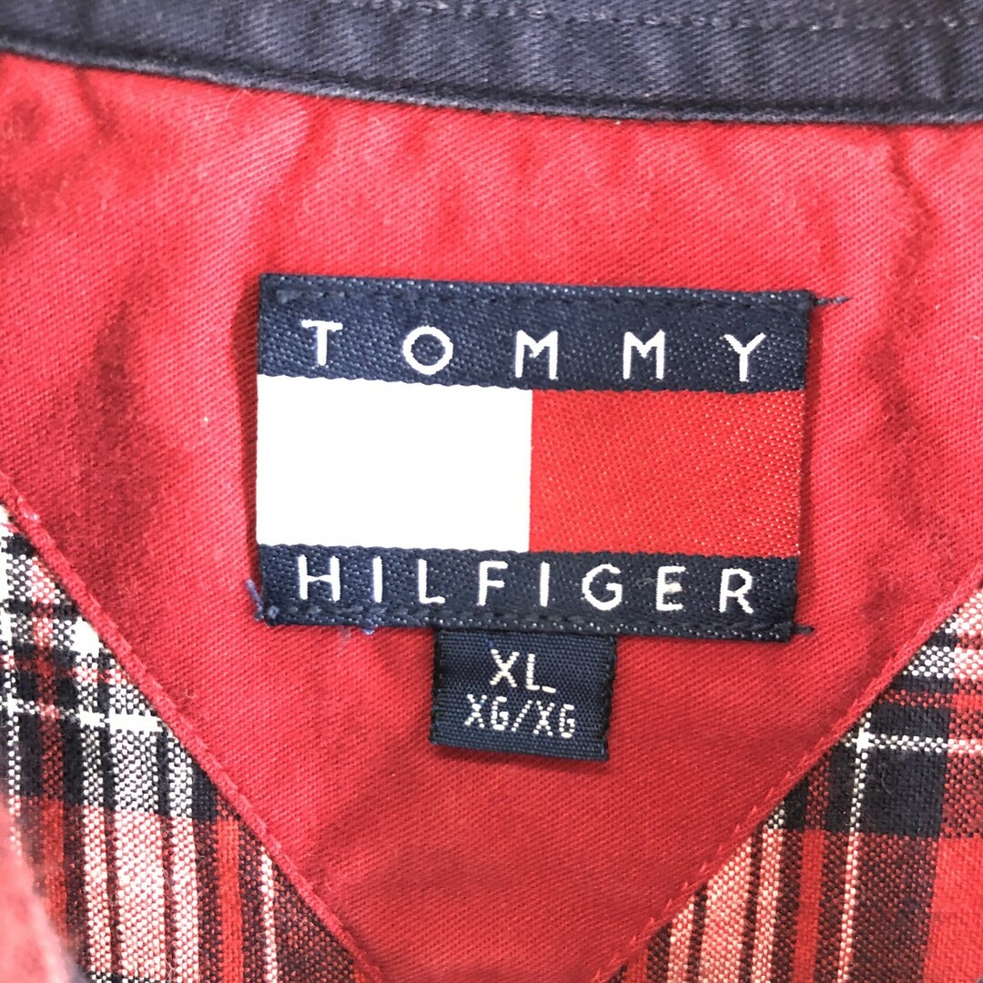 TOMMY HILFIGER(トミーヒルフィガー)の古着 90年代 トミーヒルフィガー TOMMY HILFIGER チェック柄 長袖 ボタンダウンチェックシャツ メンズXL ヴィンテージ /eaa373605 メンズのトップス(シャツ)の商品写真