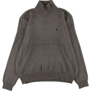 ラルフローレン(Ralph Lauren)の古着 ラルフローレン Ralph Lauren POLO by Ralph Lauren コットンニットハーフジップセーター メンズL /eaa342666(ニット/セーター)