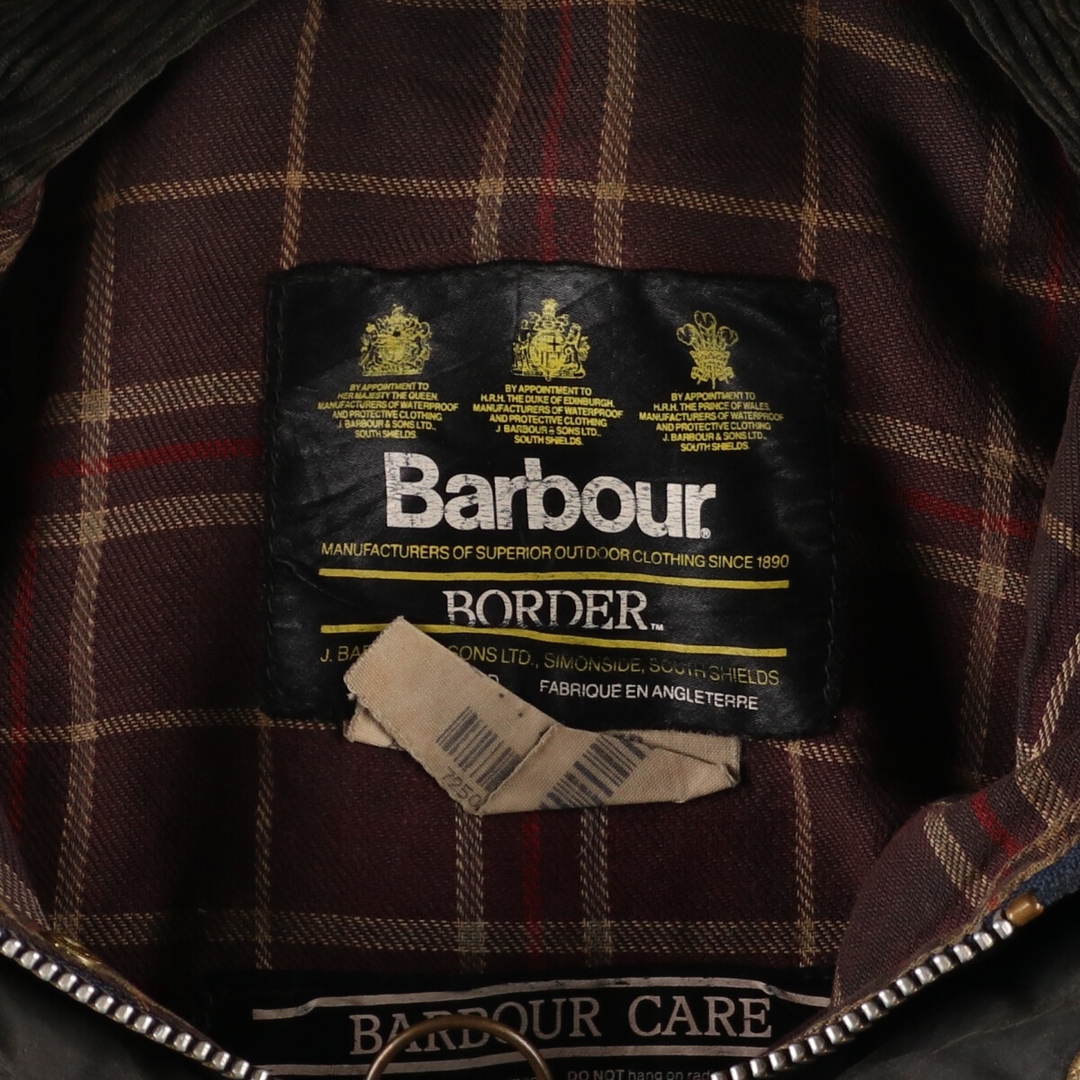 古着 90年代 バブアー Barbour BORDER ボーダー 旧3ワラント ワックス ...