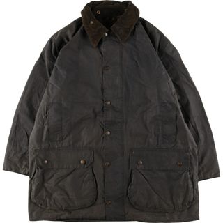 バーブァー(Barbour)の古着 90年代 バブアー Barbour BORDER ボーダー 旧3ワラント ワックスコットン オイルドジャケット 英国製 C46 メンズXL ヴィンテージ /eaa343647(その他)