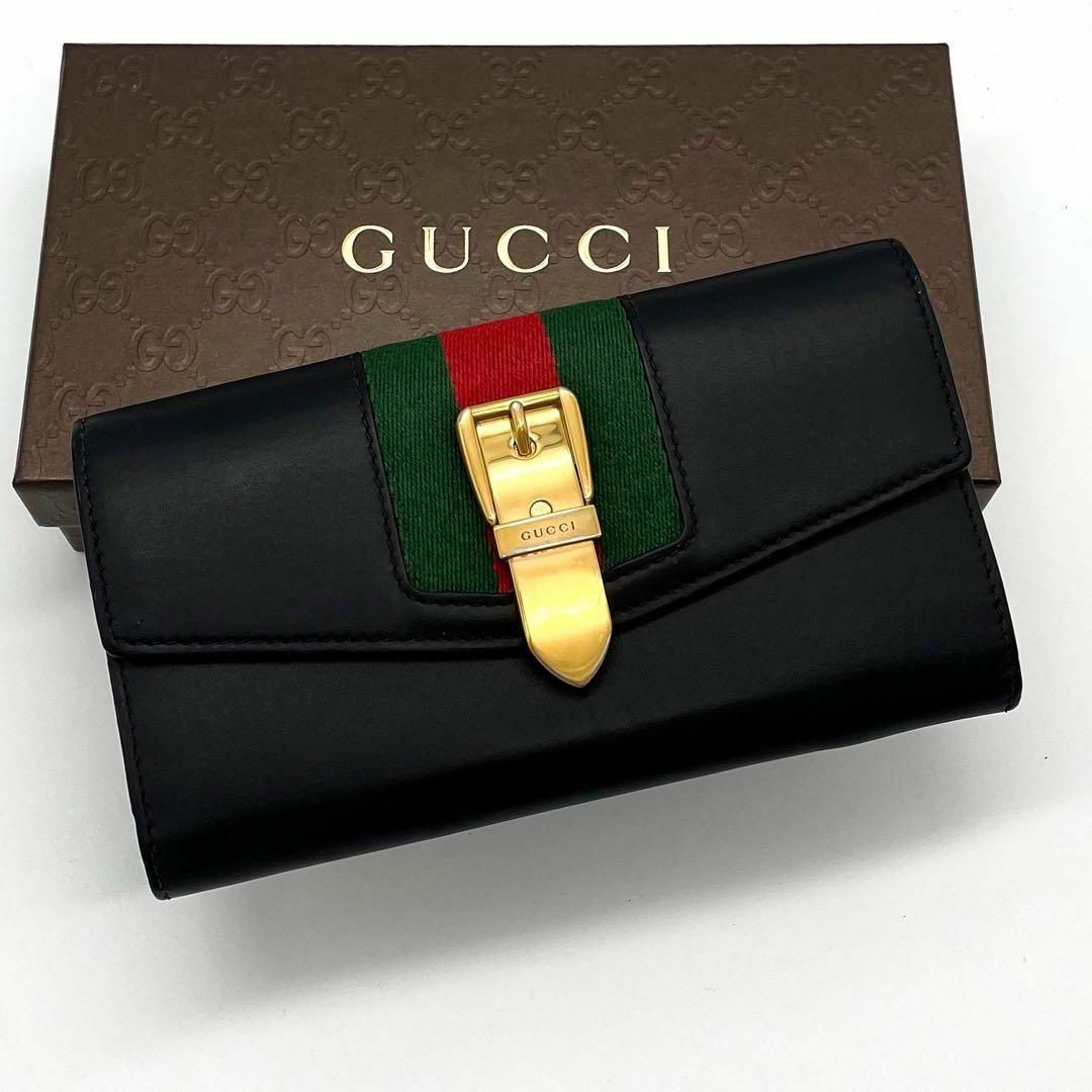 Gucci(グッチ)の極美品✨GUCCI グッチ　シェリーライン　シルヴィ　コンチネンタルウォレット レディースのファッション小物(財布)の商品写真