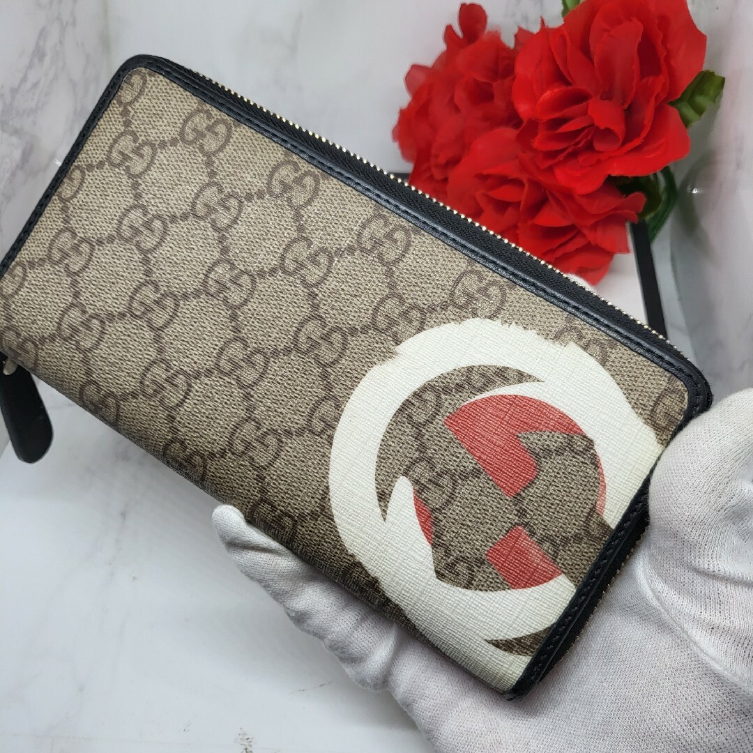 Gucci   極美品 GUCCI グッチ GG スプリーム レザー 長財布 財布