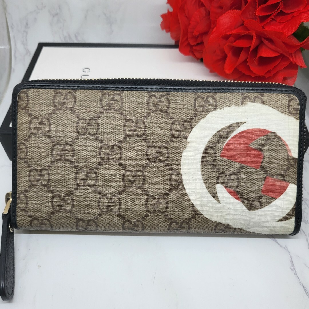 極美品】グッチ GUCCI GG スプリーム レザー 長財布-