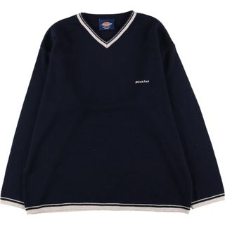 ディッキーズ(Dickies)の古着 ディッキーズ Dickies Vネック アクリルニットセーター メンズL /eaa373411(ニット/セーター)