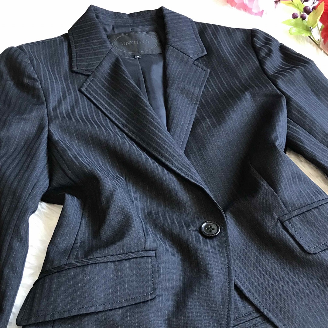 UNTITLED - 【極美品/3点セット】アンタイトル パンツスーツ シルク