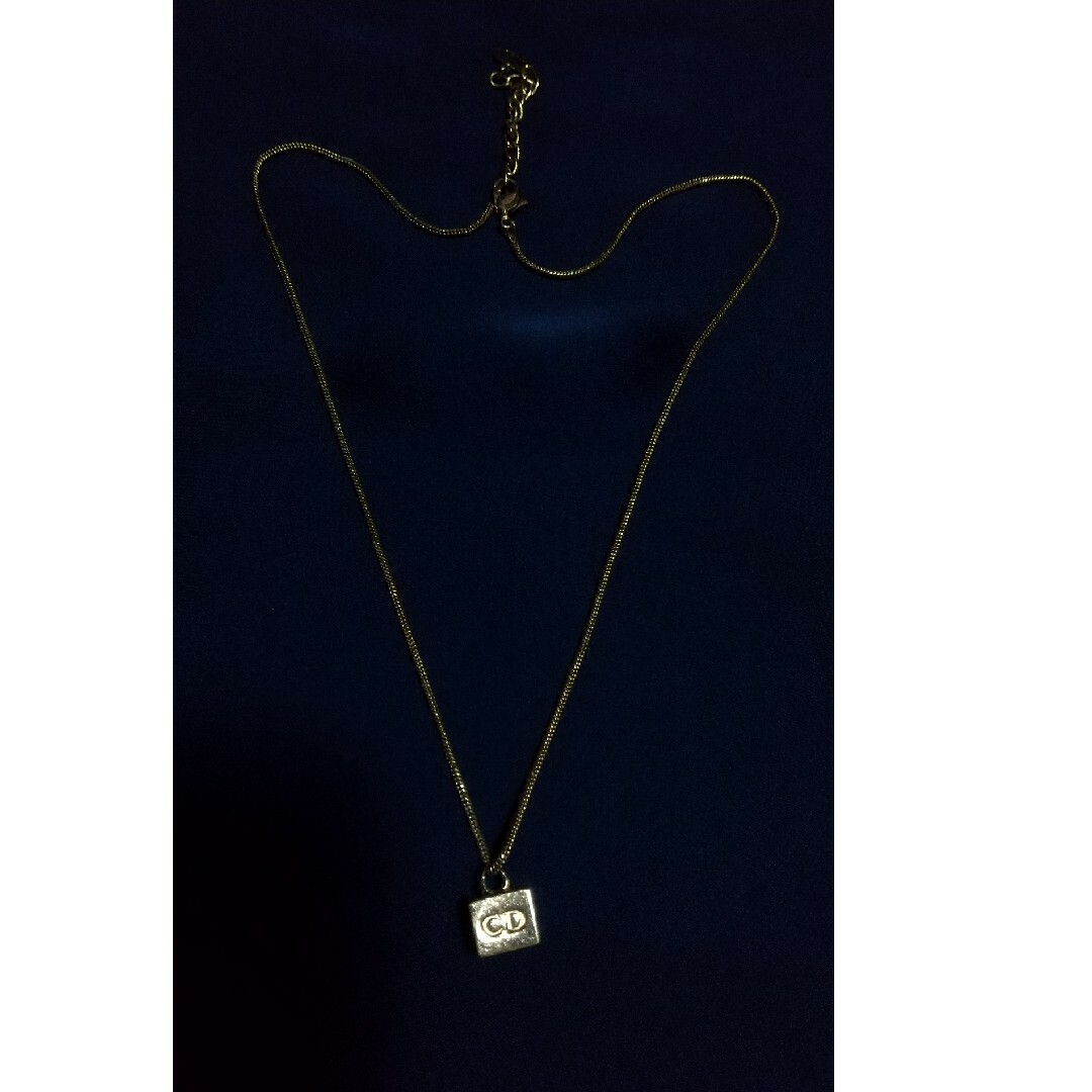 【美品】Christian Dior ロゴキューブネックレス