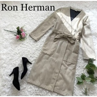 ロンハーマン(Ron Herman)の最高級♪ロンハーマン　ラムレザーコート☆スウェード　ホワイト(ロングコート)
