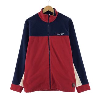 トミーヒルフィガー(TOMMY HILFIGER)の古着 トミーヒルフィガー TOMMY HILFIGER バックロゴ フリースジャケット メンズXL /eaa366758(その他)