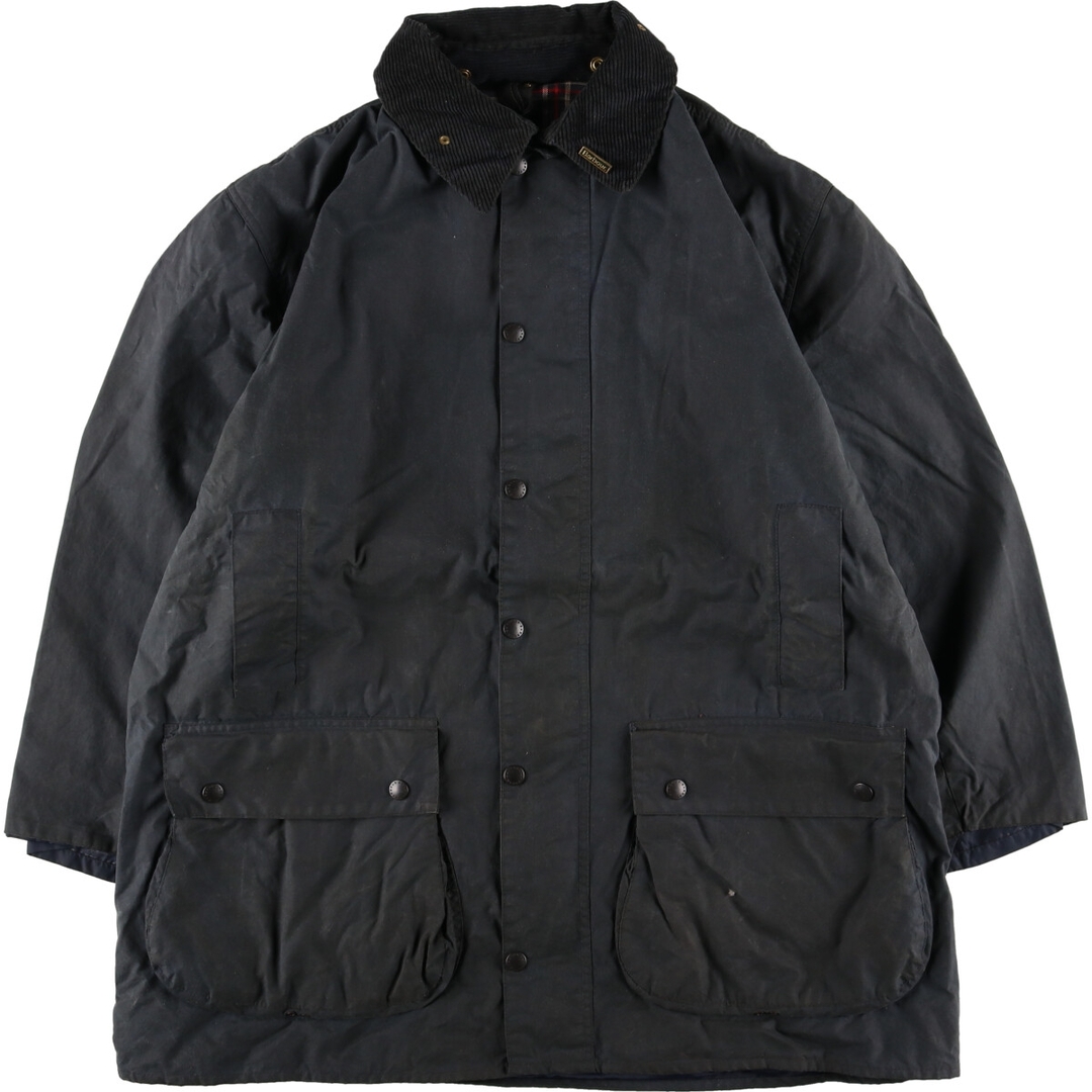 Barbour(バーブァー)の古着 90年代 バブアー Barbour BORDER ボーダー 旧3ワラント Barbourバッチ付き ワックスコットン オイルドジャケット 英国製 ?48 メンズXL ヴィンテージ /eaa342170 メンズのジャケット/アウター(その他)の商品写真