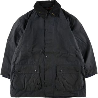 バーブァー(Barbour)の古着 90年代 バブアー Barbour BORDER ボーダー 旧3ワラント Barbourバッチ付き ワックスコットン オイルドジャケット 英国製 ?48 メンズXL ヴィンテージ /eaa342170(その他)