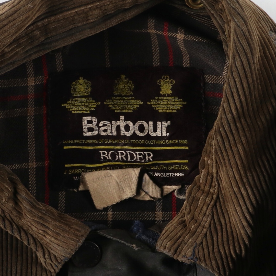 Barbour(バーブァー)の古着 90年代 バブアー Barbour BORDER ボーダー 旧3ワラント ワックスコットン オイルドジャケット 英国製 C46 メンズXL ヴィンテージ /eaa343648 メンズのジャケット/アウター(その他)の商品写真