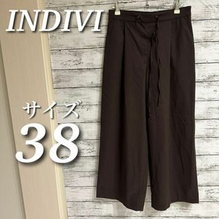 INDIVI - INDIVI インディヴィ シャインツイルワイドパンツ ウエスト