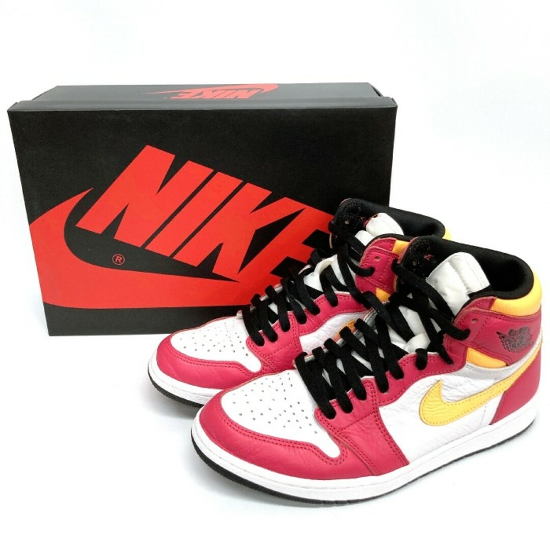 ★NIKE ナイキ AIR JORDAN 1 LIGHT FUSION RED エアジョーダン1 スニーカー 555088-603 ライトフュージョンレッド size28cm