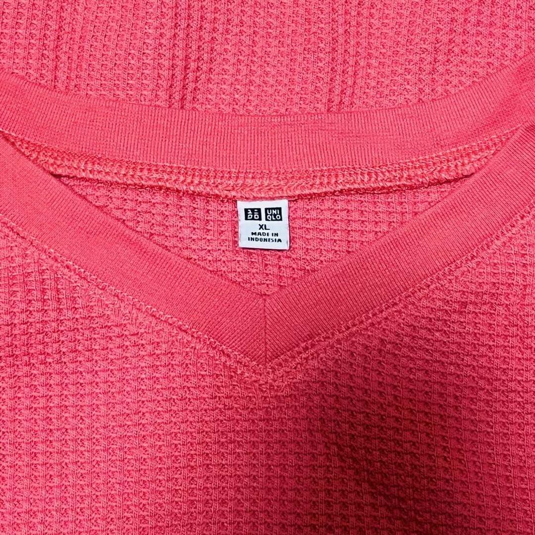 UNIQLO(ユニクロ)のユニクロ　ワッフルVネックT  9分袖 メンズのトップス(Tシャツ/カットソー(七分/長袖))の商品写真