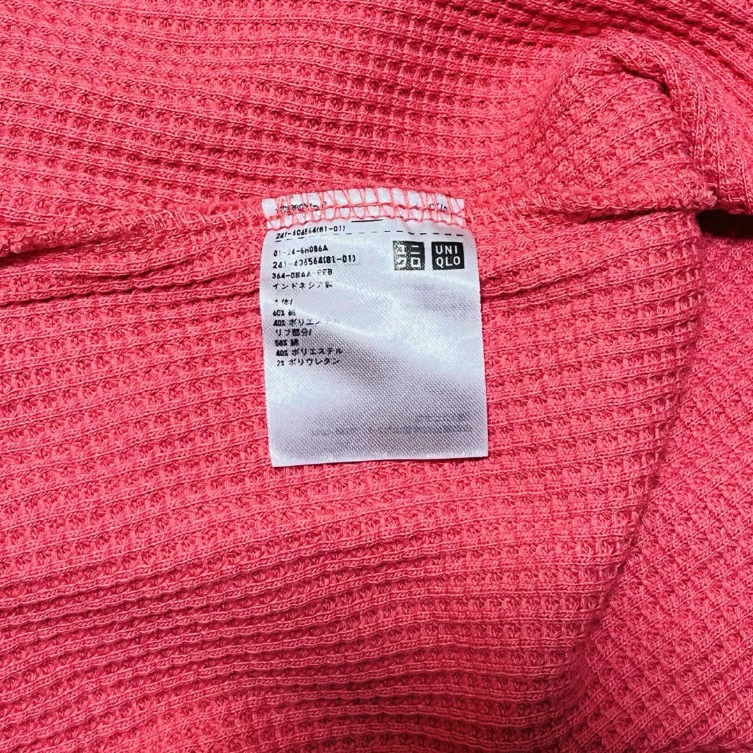 UNIQLO(ユニクロ)のユニクロ　ワッフルVネックT  9分袖 メンズのトップス(Tシャツ/カットソー(七分/長袖))の商品写真