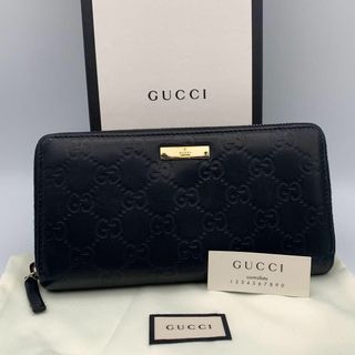 Gucci - グッチ481727☆レザー☆フラップ☆長財布の通販|ラクマ