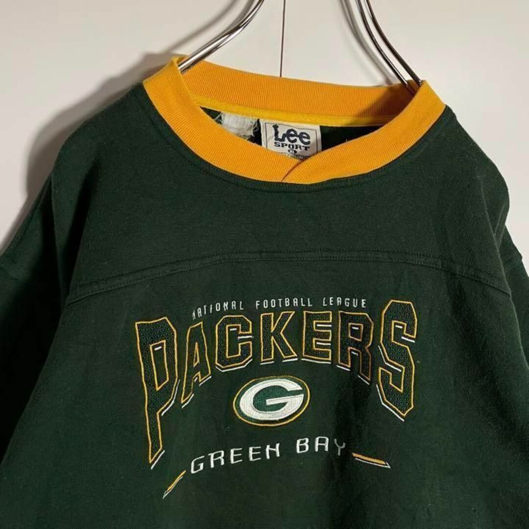 NFL 90s packers 刺繍 スウェット ライトグレー  L相当