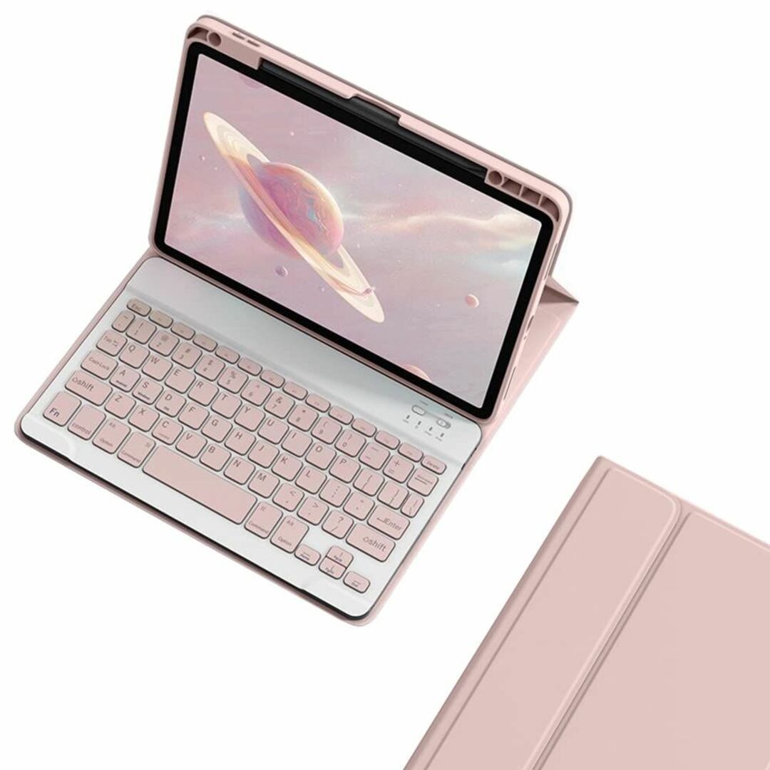 【色: ピンク】iPadAir5 iPadAir4 キーボードケース ペンシル収
