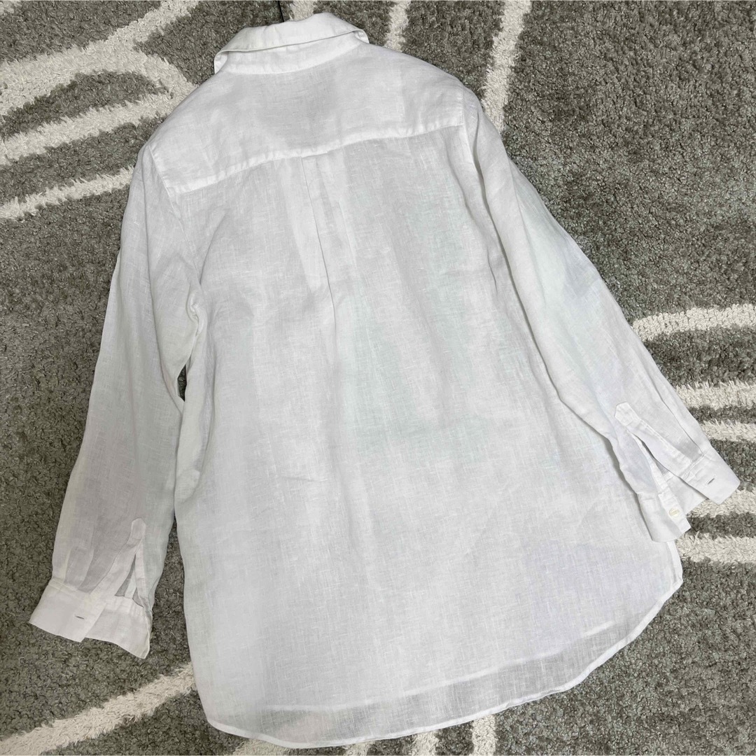 ViS(ヴィス)のリネンシャツ　白 レディースのトップス(シャツ/ブラウス(長袖/七分))の商品写真
