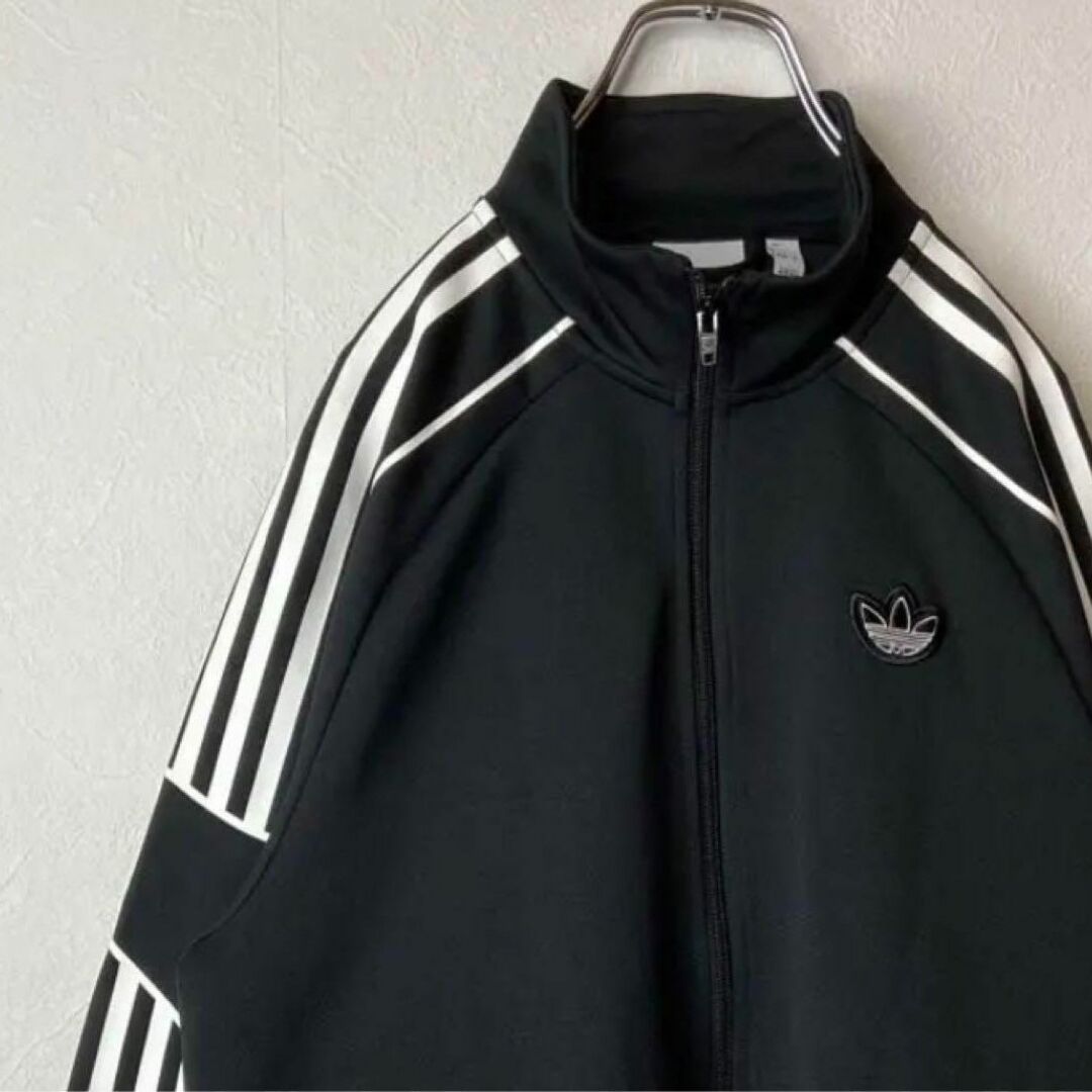 adidas - 【人気トラックジャケット】adidasワンポイント刺繍ロゴ古着
