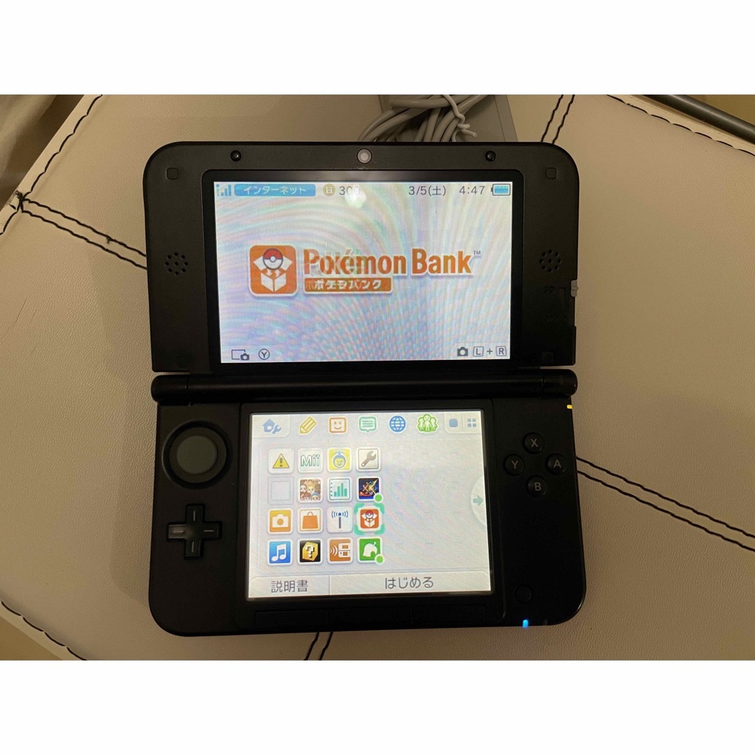 ニンテンドー3DS LL 本体 レッド×ブラック動作品ポケモンバンク挿入済