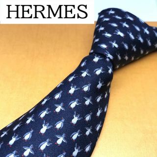 Hermes - 【5048】未使用保管品!HERMES エルメス ネクタイ 錨柄