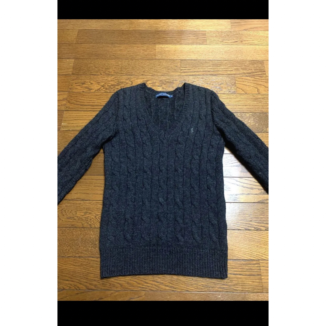 POLO RALPH LAUREN(ポロラルフローレン)の【最高級カシミヤ混】 ラルフローレン Vネック ケーブル ニット  NO1523 レディースのトップス(ニット/セーター)の商品写真