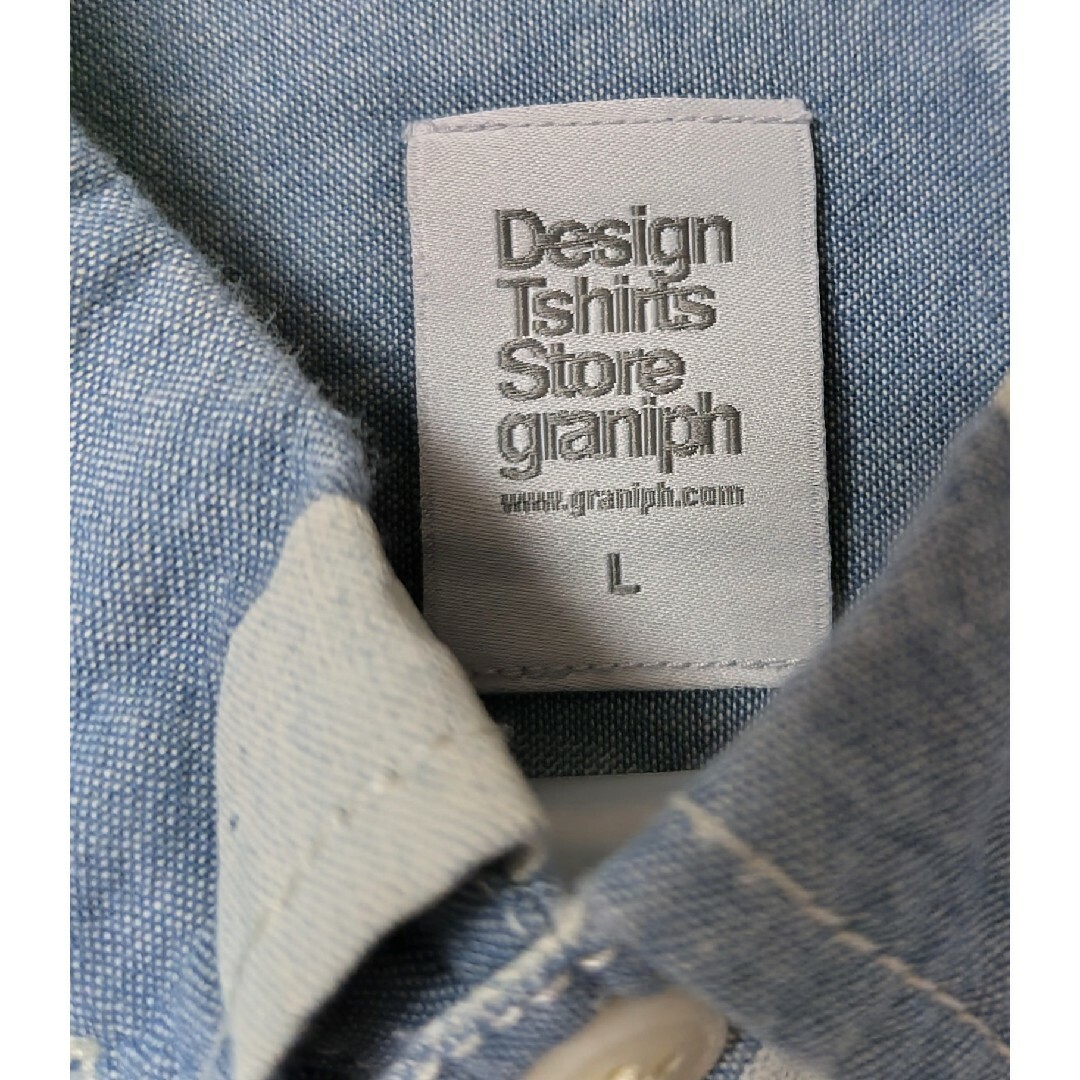 Design Tshirts Store graniph(グラニフ)のgraniph グラニフ ドット柄デニムシャツ メンズのトップス(シャツ)の商品写真