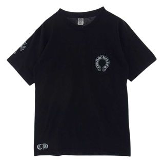 CHROMEHEARTSクロムハーツハーフジップtシャツブラック黒Lメンズ半袖