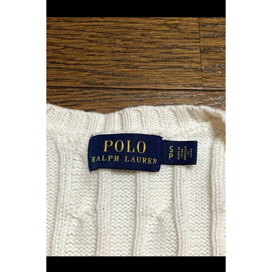 POLO RALPH LAUREN(ポロラルフローレン)の【希少カラー クリームアイボリー】 ラルフローレン ケーブル ニット  1524 レディースのトップス(ニット/セーター)の商品写真