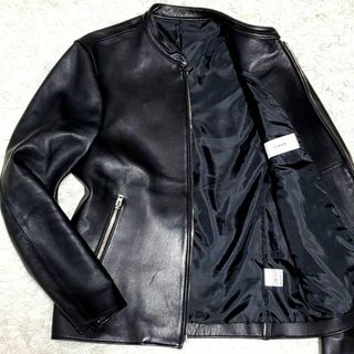 LIDNM - 数回使用 L リドム ライダース ジャケット ラムレザー 黒の
