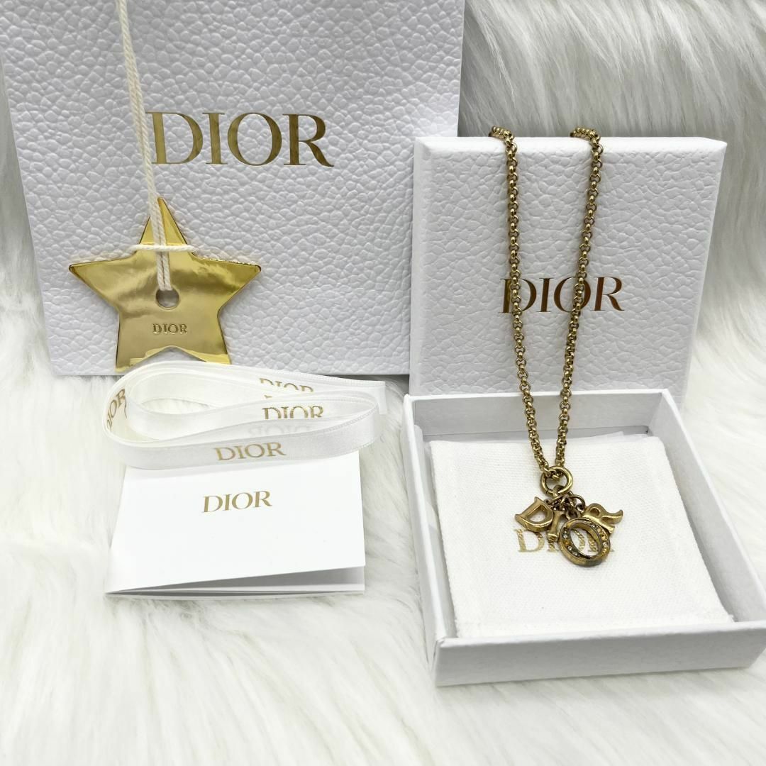 希少 Christian Dior ロゴ ネックレス