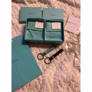 ティファニー(Tiffany & Co.)のTIFFANY&CO ティファニー キーチェーン カーフスキン ペアセット(キーホルダー/ストラップ)