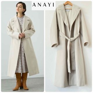 アナイ(ANAYI)のアナイ 36 ロングメルトンローブコート(ロングコート)