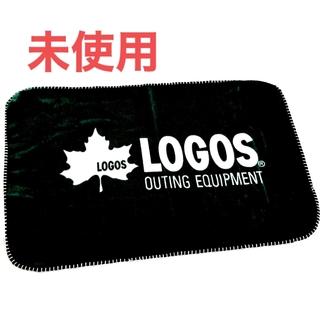 ロゴス(LOGOS)の【新品・未使用】LOGOS ブランケット　ひざ掛け　ロゴス　フリース　緑(毛布)