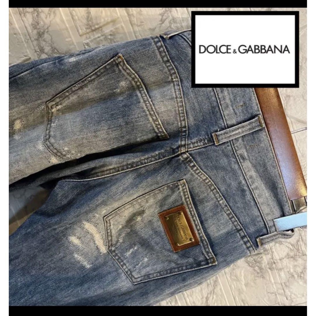 DOLCE&GABBANA(ドルチェアンドガッバーナ)のD&G ドルチェ　ガッバーナ　パンツ　デニム　denim ジーンズ　プレート メンズのパンツ(デニム/ジーンズ)の商品写真