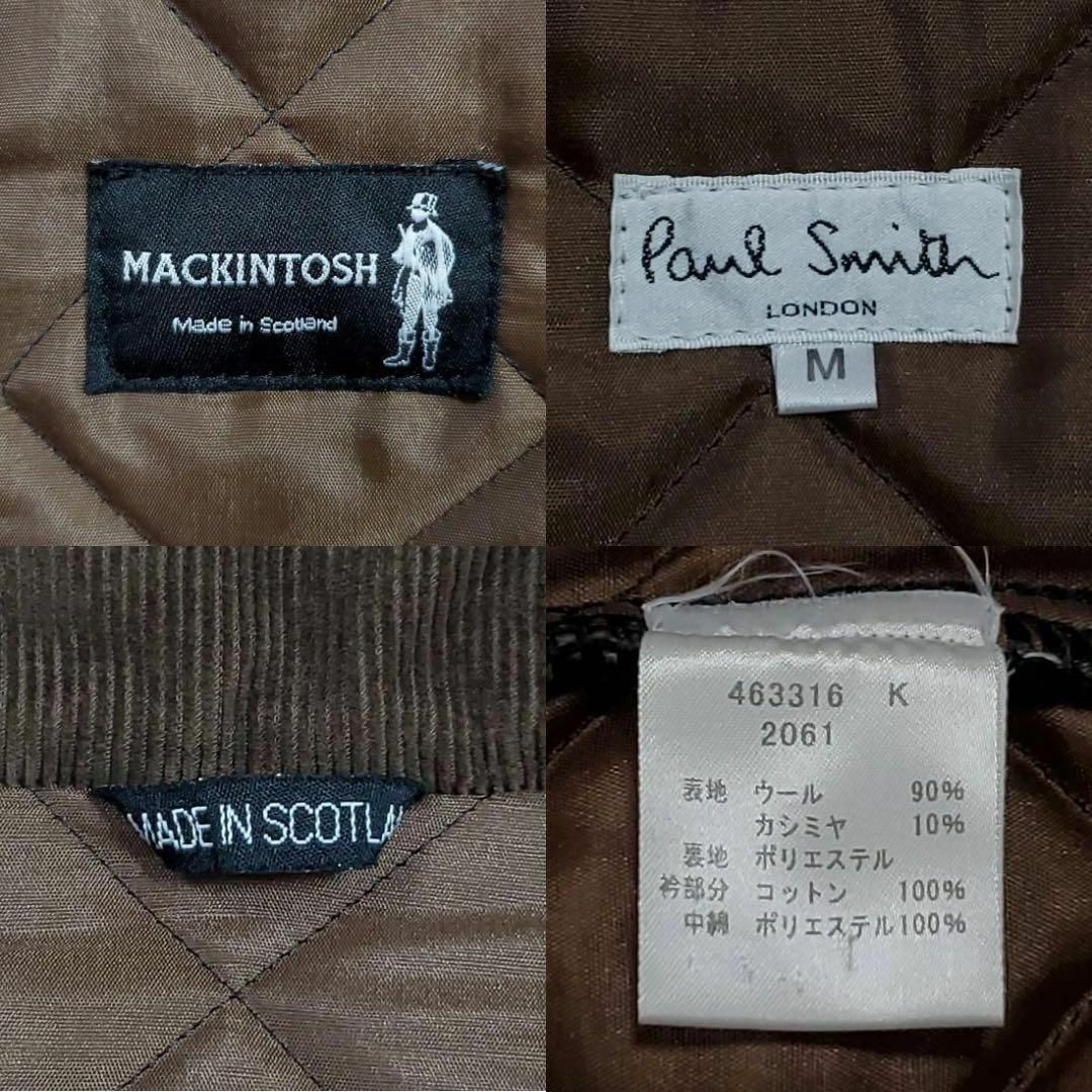 美品 M マッキントッシュ×ポールスミス キルティング カシミヤ コーデュロイ